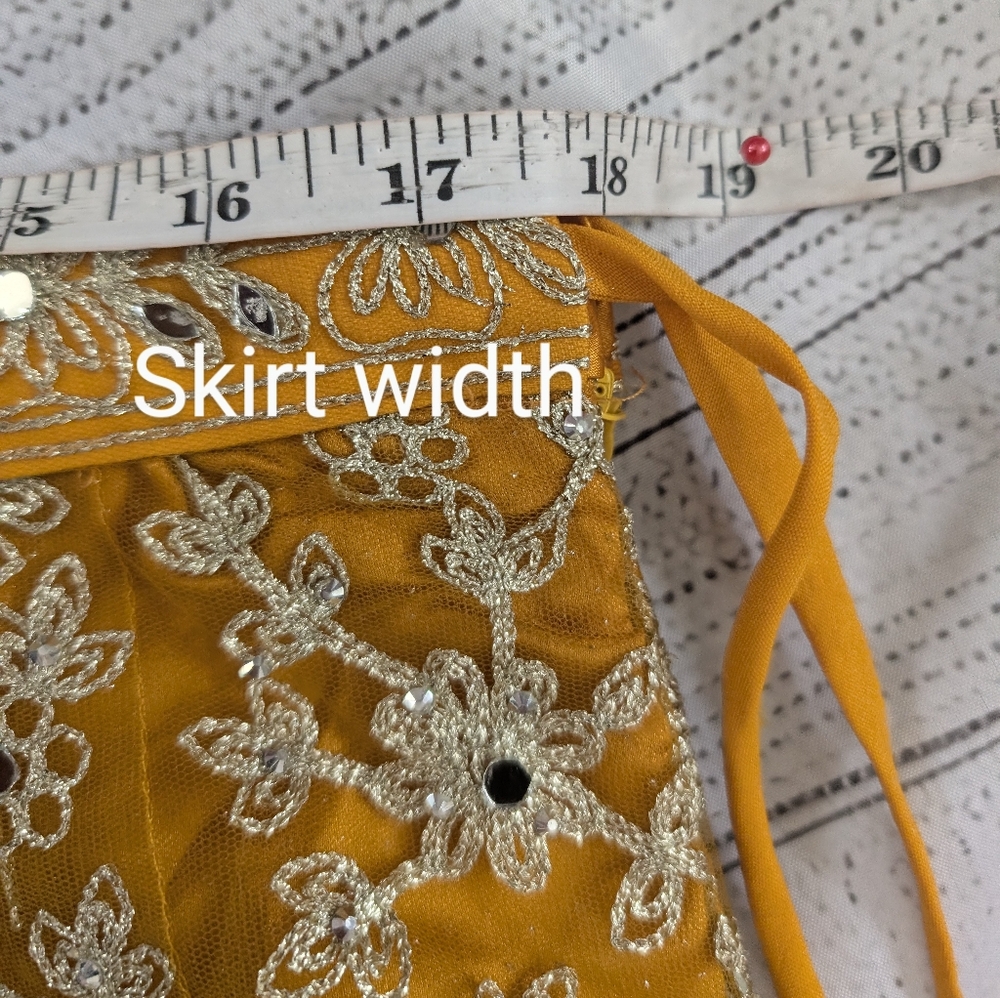 Yellow Embroidered Lehenga - Picture 10 of 16